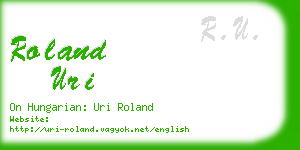roland uri business card